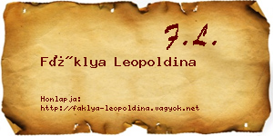 Fáklya Leopoldina névjegykártya
