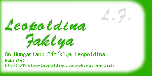 leopoldina faklya business card